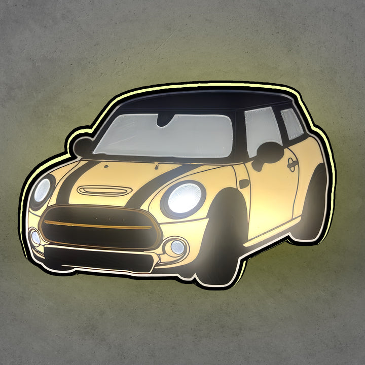 MINI COOPER multicolor 3d printed lightbox