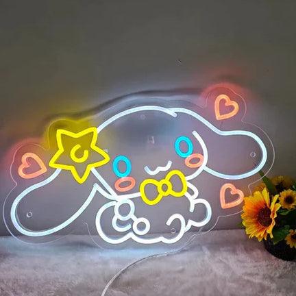 Cinnamoroll Anime Neon Sign Light Orange Love for Kids Bedroom - FYLZGO Signs