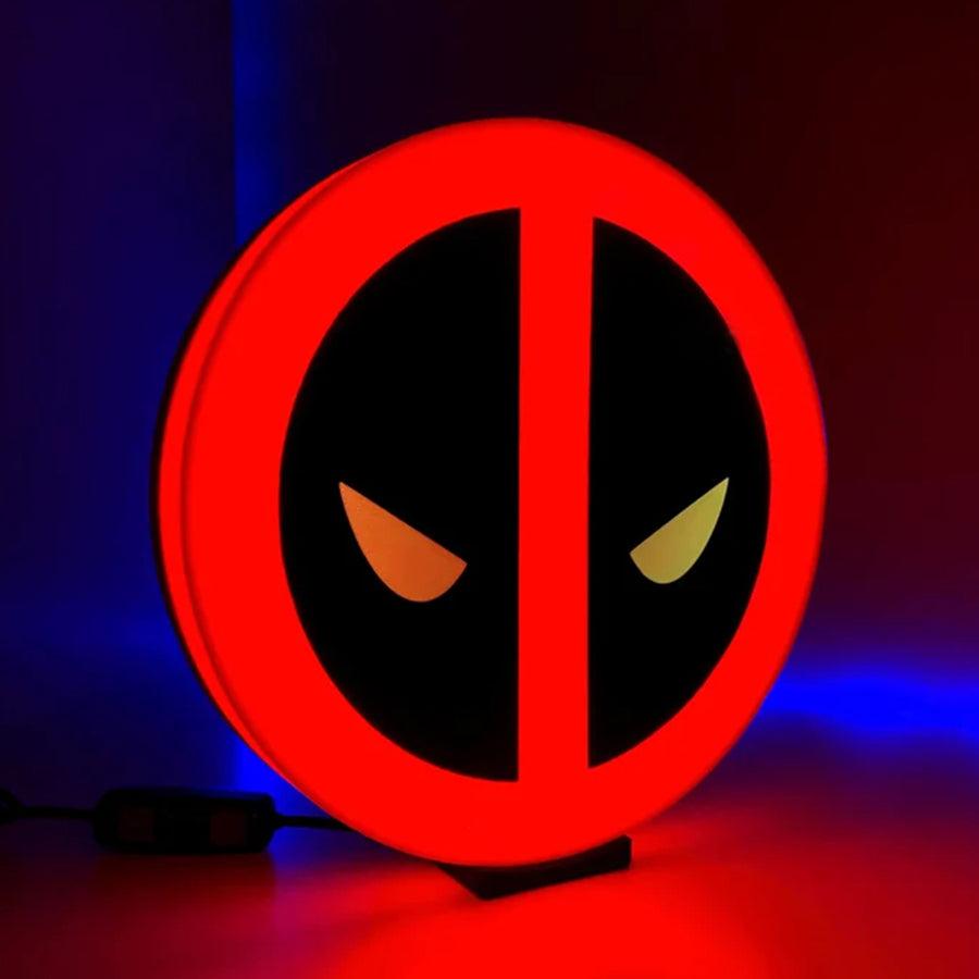 Boîte à lumière LED personnalisée Deadpool Design - Illuminez votre espace avec génialité !