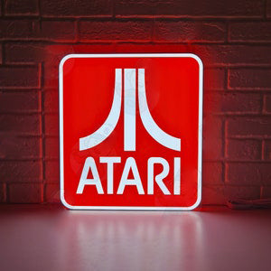 ATARI Sign for Gaming Room Decor, USB Powered Extra Long Cable, Full Dimming Control, Include Both Adhesive & Non Adhesive Wall Mount Kit