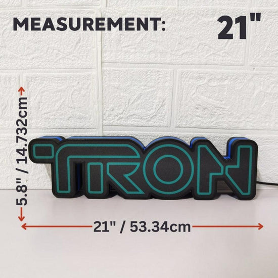 Tron Sign LED Lightbox Dimmable & USB Powered