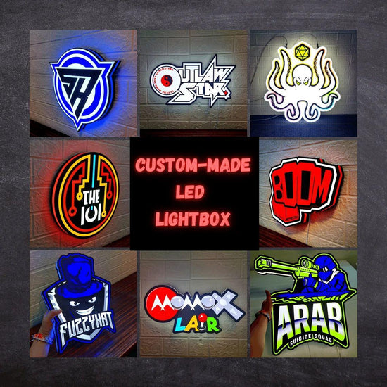 Custom 3D Printed Light Boxes - Design your logo/brand/image 3d printed lightbox