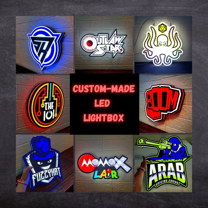 Custom 3D Printed Light Boxes - Design your logo/brand/image 3d printed lightbox