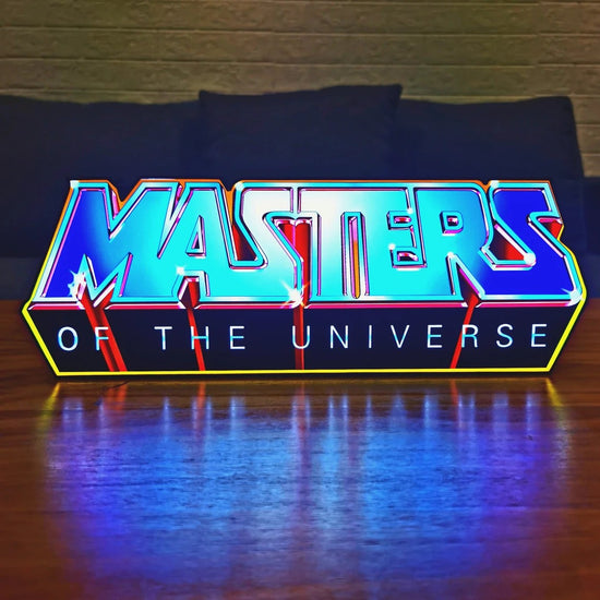 Masters of The Universe Logo Custom Lightbox LED Sign for Garage Business Decor Kid Nightlight 3D Print Gift Desktop Light