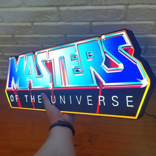 Masters of The Universe Logo Custom Lightbox LED Sign for Garage Business Decor Kid Nightlight 3D Print Gift Desktop Light