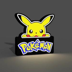 Pikachu Pokeman sitting inspired LED Lightbox Sign/Lamp - FYLZGO Signs