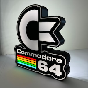 Commodore 64 Retro LED Light box for mancave games room