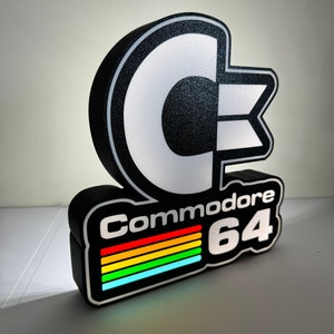 Commodore 64 Retro LED Light box for mancave games room