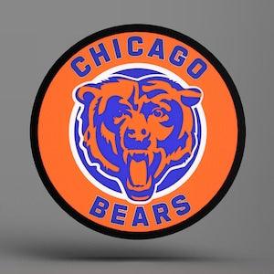 Chicago Bears Round Logo inspired - LED Lightbox - Lamp/Sign