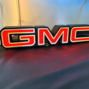 GMC Car Logo Car LED LightBox Sign / Lamp