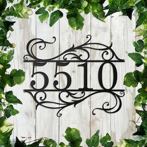 Metal House Number Sign | Address Sign | Custom Address | Traditional Address Sign | Metal Address Sign | Address Numbers | Address Plaque