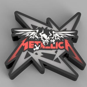 Lamp - Metallica - LED - sign - Light Box - Personalized - rock - rock and roll - Lighting - Metal - Heavy Metal