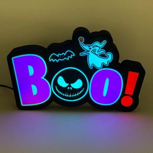 Lamp - Jack Skellington - LED - Sign - Light Box - Custom - Lighting - Cinema - Poster - Halloween