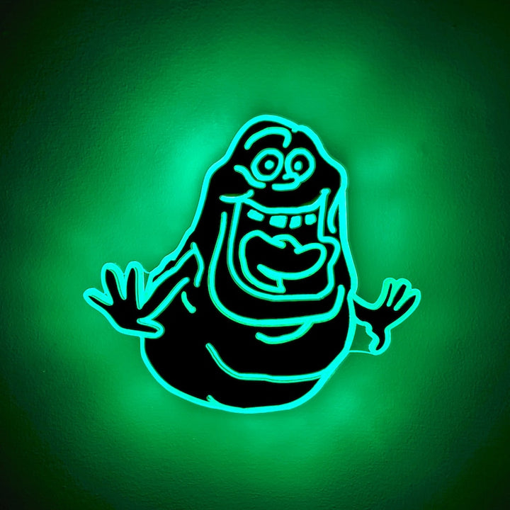 Ghostbusters Slimer Sign , Neon like , LED , Light , Wall decor, night light, edge Lit LED, fan art