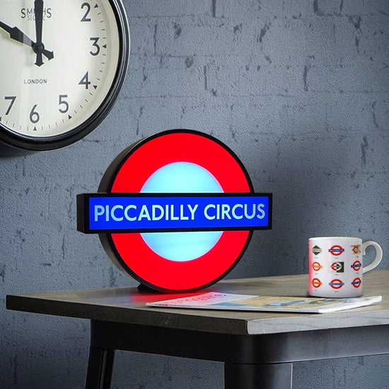 Underground Sign Lightbox - Living Room table light, Bedside Nightlight, desk light, London LED light, Man Cave light