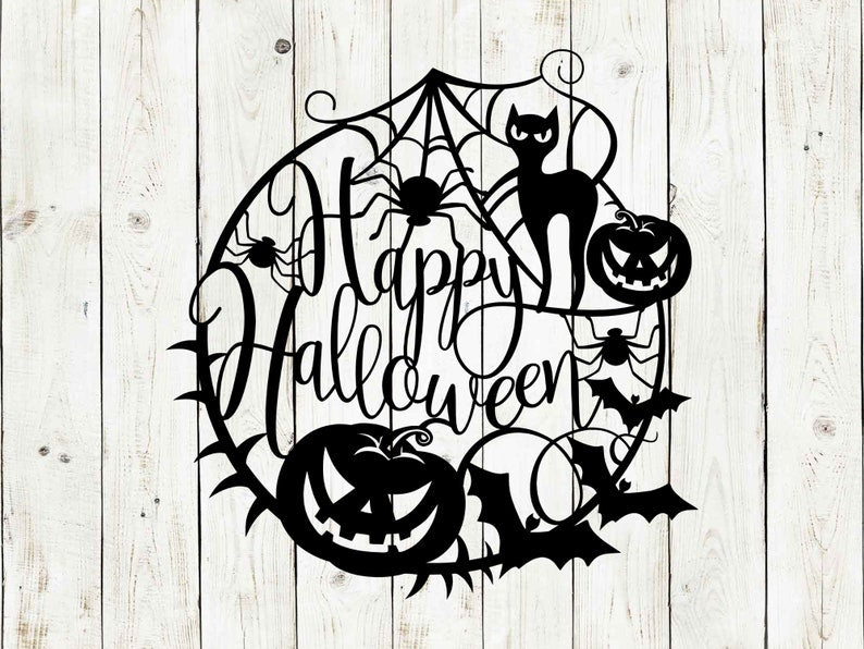 Happy Halloween Web Metal Sign Door Decor, Halloween Metal Sign, Scary, Halloween, Spider Web Sign, Halloween Decor, Halloween Door Hanger