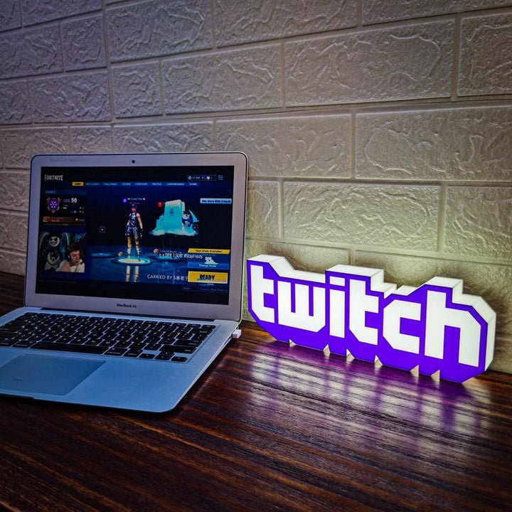 Twitch Logo LED Light Sign Perfect Decor For Gamers and Streamers The Ultimate Gift for Twitch - FYLZGO Signs