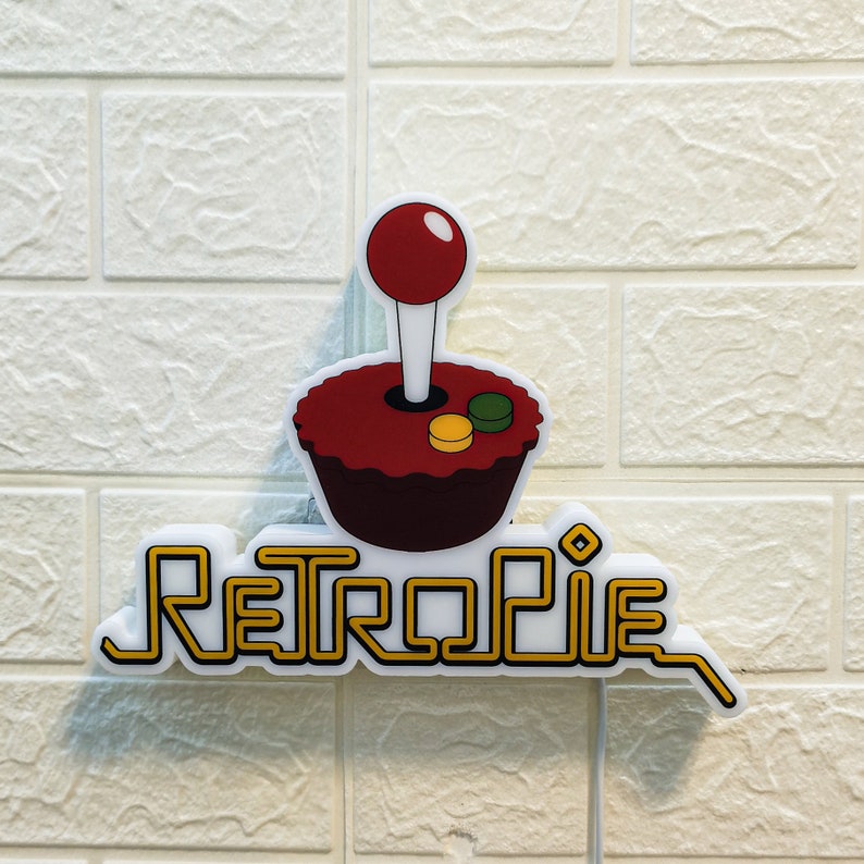 Retropie Arcade Sign for Arcade Cabinet and Gaming Room Decor, Look Great with Arcade1up, Bartop Arcade, Man cave Lights