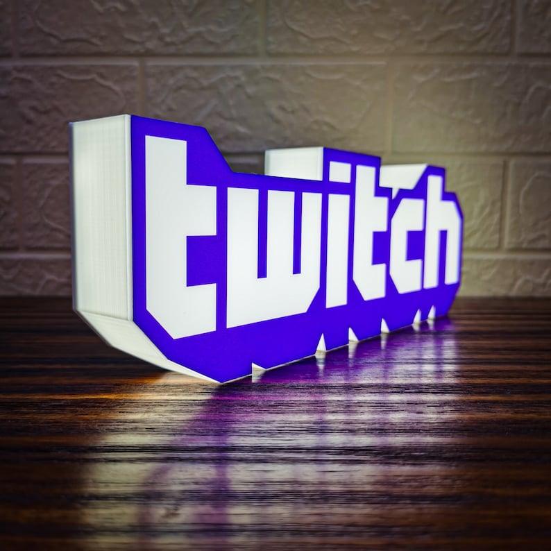 Twitch Logo LED Light Sign Perfect Decor For Gamers and Streamers The Ultimate Gift for Twitch - FYLZGO Signs