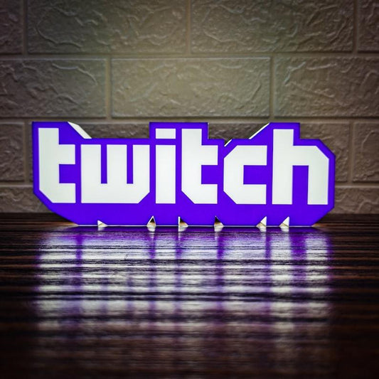 Twitch Logo LED Light Sign Perfect Decor For Gamers and Streamers The Ultimate Gift for Twitch - FYLZGO Signs