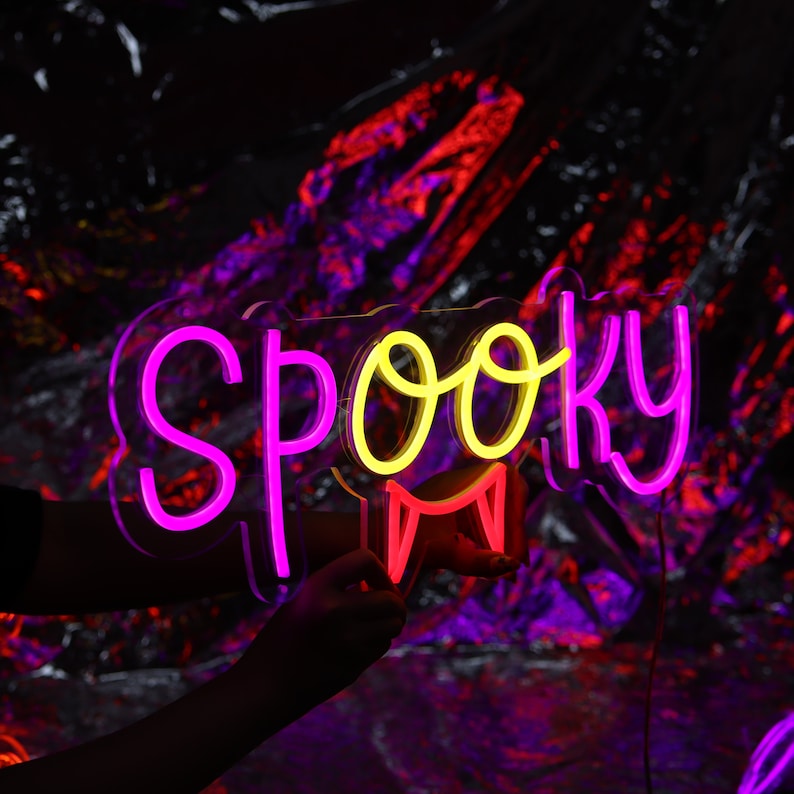 Spooky Neon Sign/Halloween Neon Sign/Home Wall Decor/Spooky Neon Sign/Halloween Party Decor Neon Sign/Halloween Neon Sign Spooky Kitchen