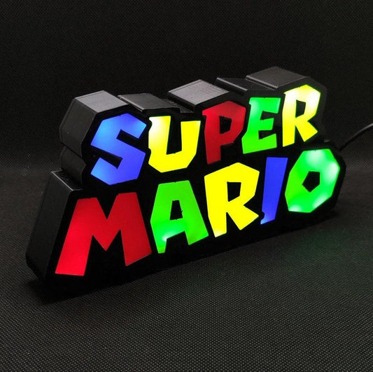 Super Mario Brothers inspired Logo LED Lightbox Sign/Lamp - FYLZGO Signs
