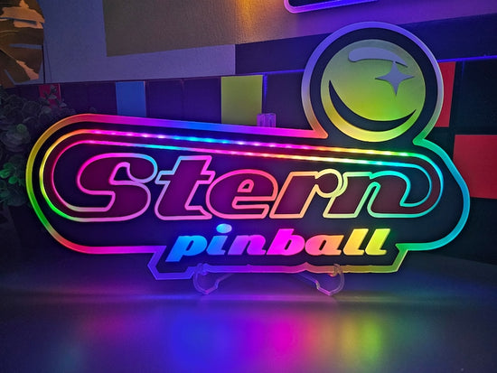 Pinball Logo Sign w/ Changeable Animation Light | Led - Neon Game Room Wall, Desk & Shelf Art