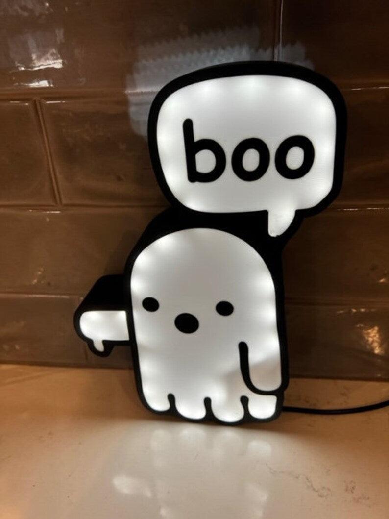 Boo Ghost Halloween Lightbox