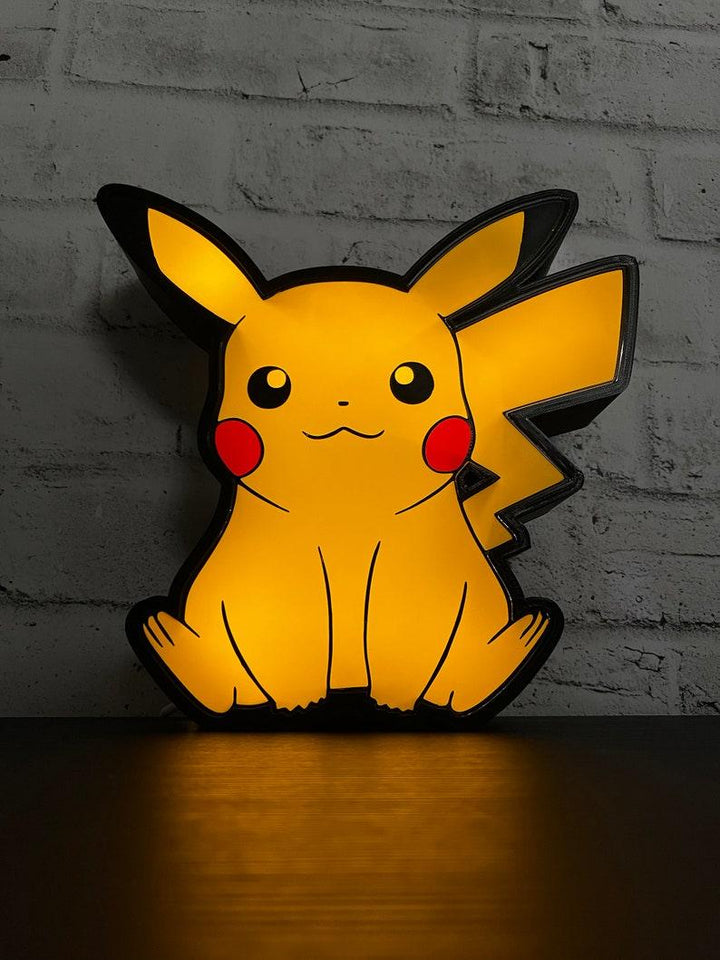 Pikachu Led LightBox Sign Lamp Pokémon Room Decoration - FYLZGO Signs