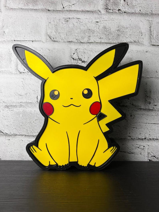 Pikachu Led LightBox Sign Lamp Pokémon Room Decoration - FYLZGO Signs