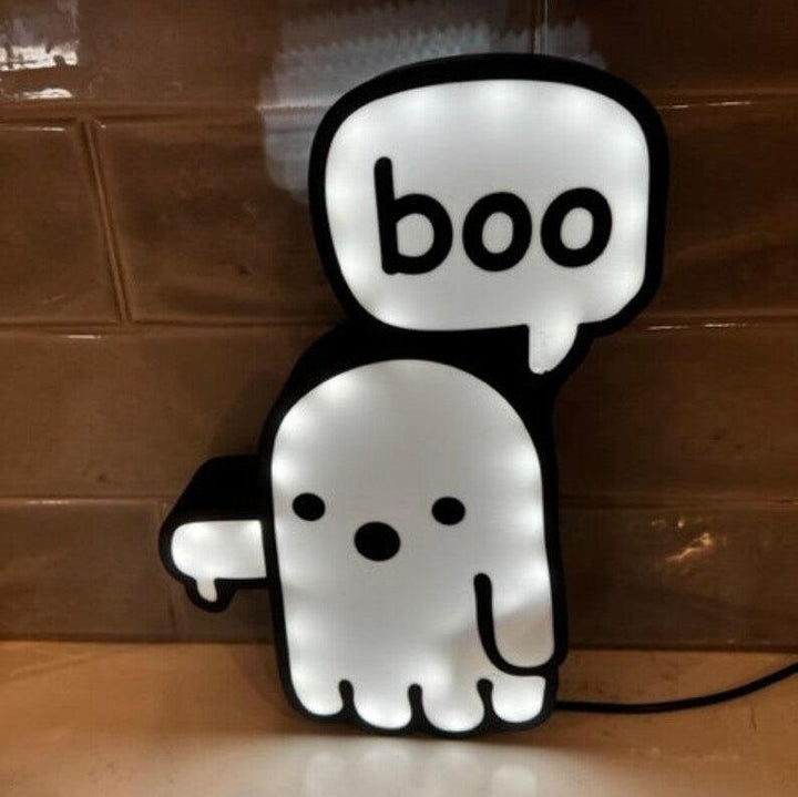 Boîte à lumière Halloween Boo Ghost