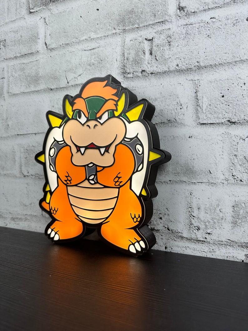 Bowser Mario Bros Led LightBox Sign Lamp Room Decoration - FYLZGO Signs