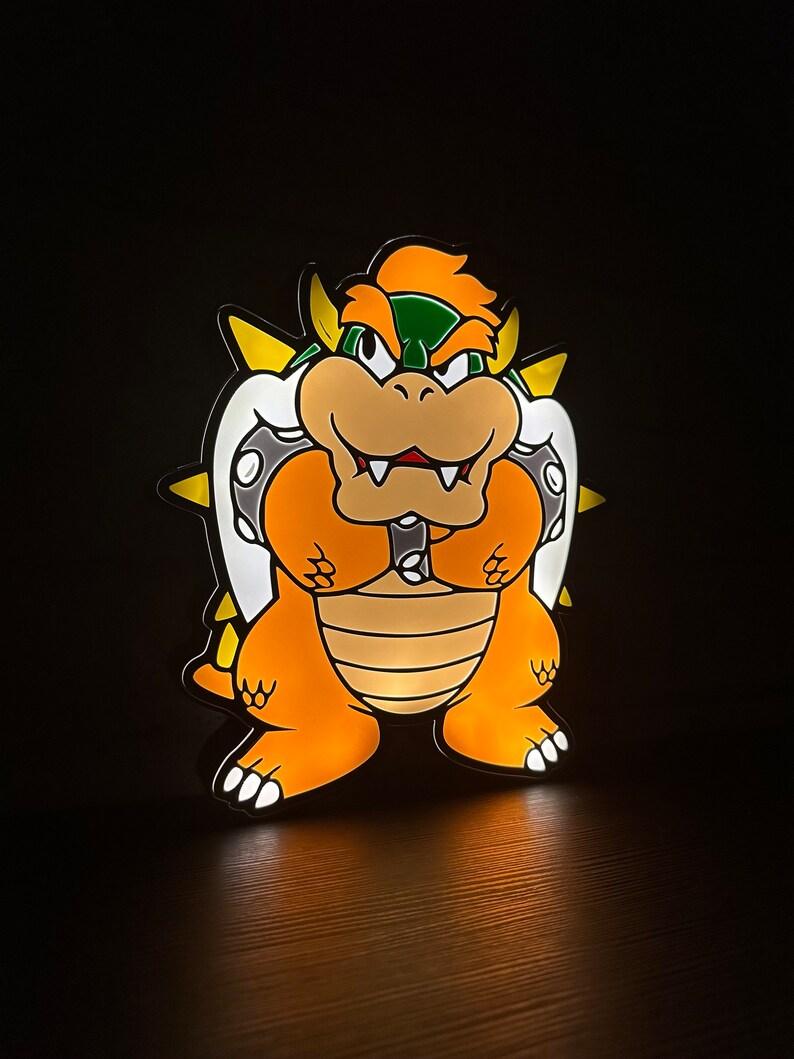 Bowser Mario Bros Led LightBox Sign Lamp Room Decoration - FYLZGO Signs
