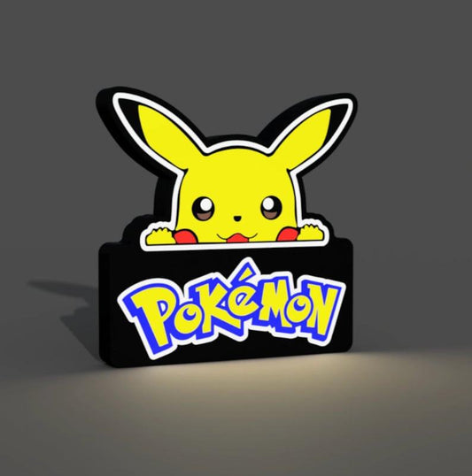 Pikachu Pokeman sitting inspired LED Lightbox Sign/Lamp - FYLZGO Signs