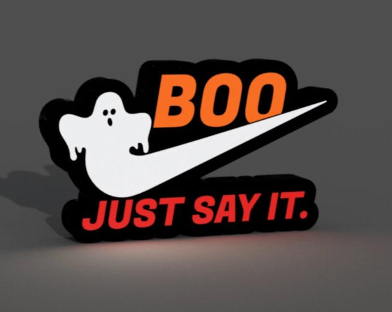 Halloween - Boo! Just Do it! LED Lightbox Lamp/Sign