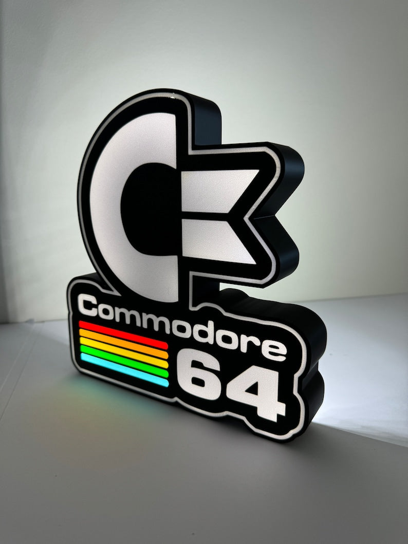 Commodore 64 Retro LED Light box for mancave games room