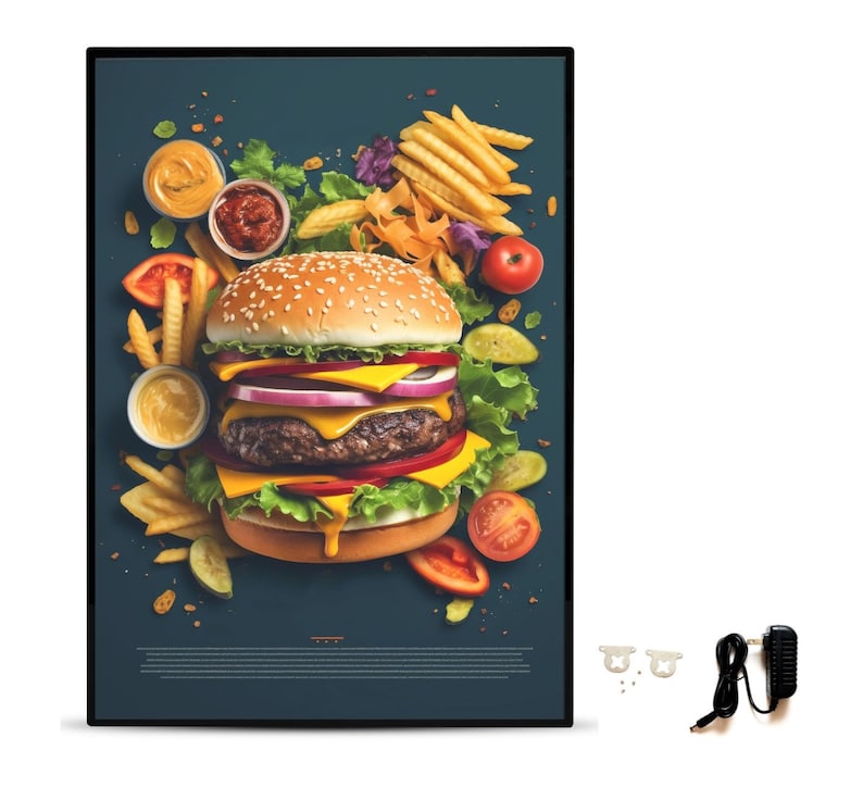 Ultra-Thin Backlit LED Light Box for Movie Posters, Food Menu, Advertisement, LED Sign Holder, Painting Light, Family Photo Displays