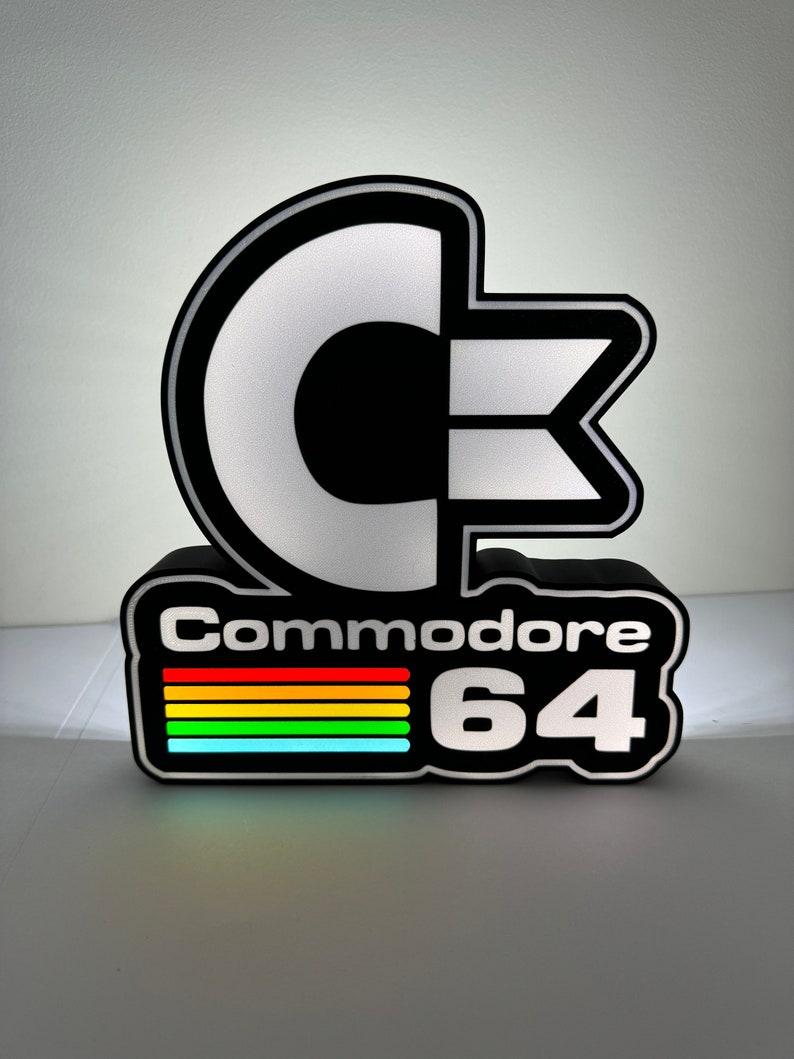 Commodore 64 Retro LED Light box for mancave games room