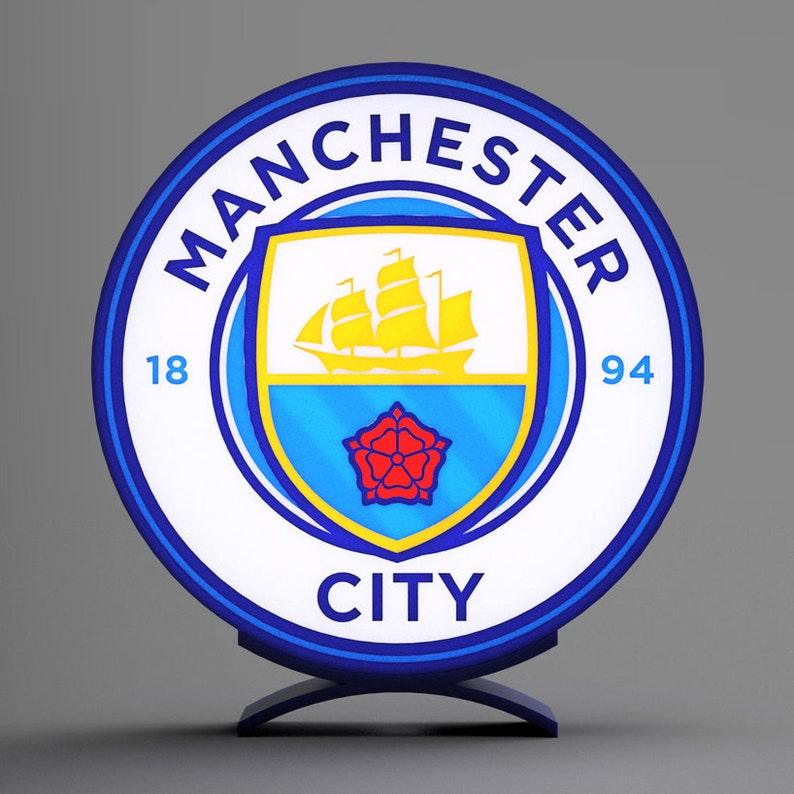 Manchester City FC - LED Lightbox Sign/Lamp - FYLZGO Signs