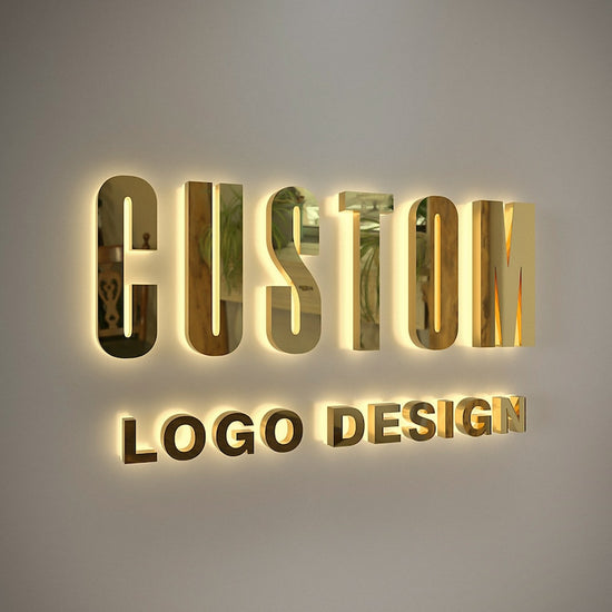 Custom 3D Metal Backlit Signs – Stainless Steel Business Sign