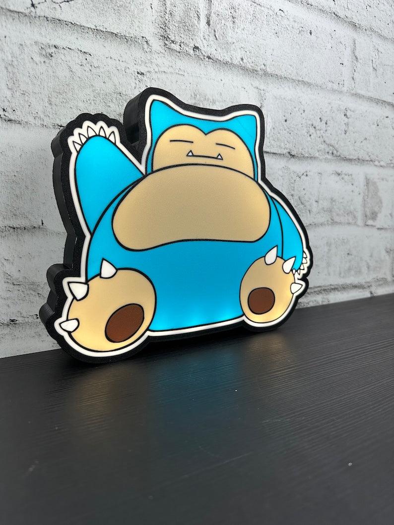 Snorlax Led LightBox Sign Lamp Pokémon Room Decoration - FYLZGO Signs