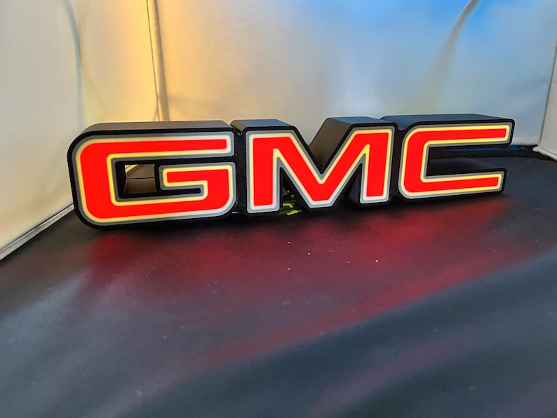 GMC Car Logo Car LED LightBox Sign / Lamp