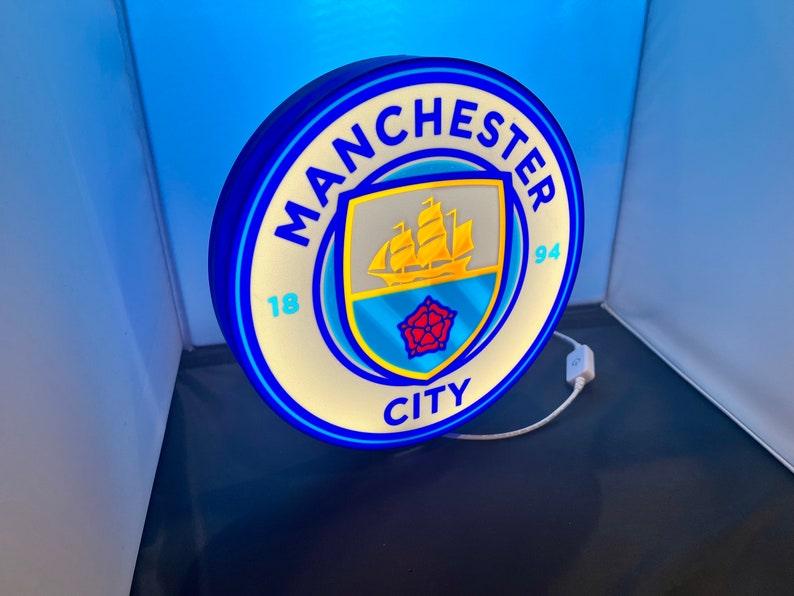Manchester City FC - LED Lightbox Sign/Lamp - FYLZGO Signs