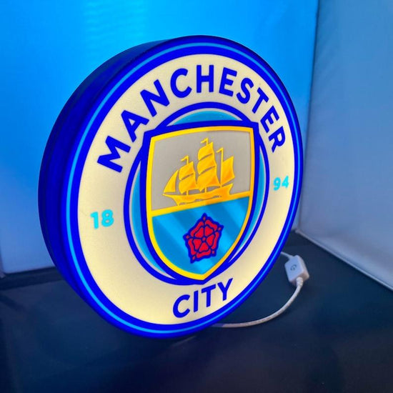 Manchester City FC - LED Lightbox Sign/Lamp - FYLZGO Signs