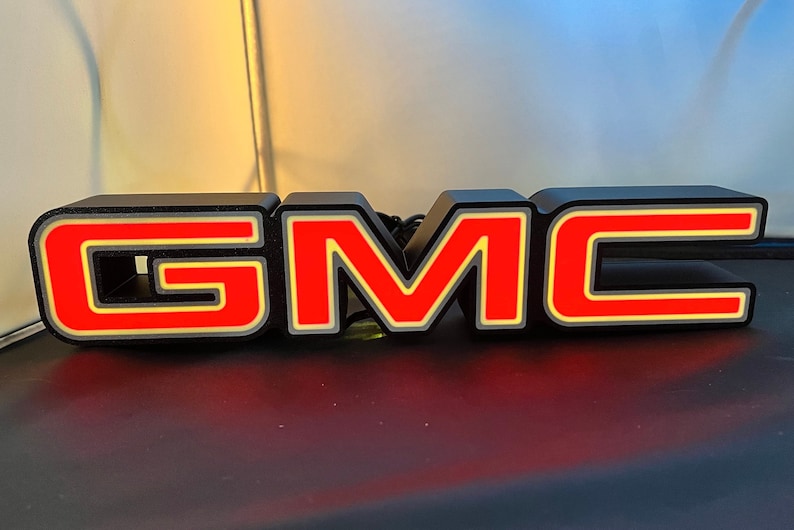 GMC Car Logo Car LED LightBox Sign / Lamp