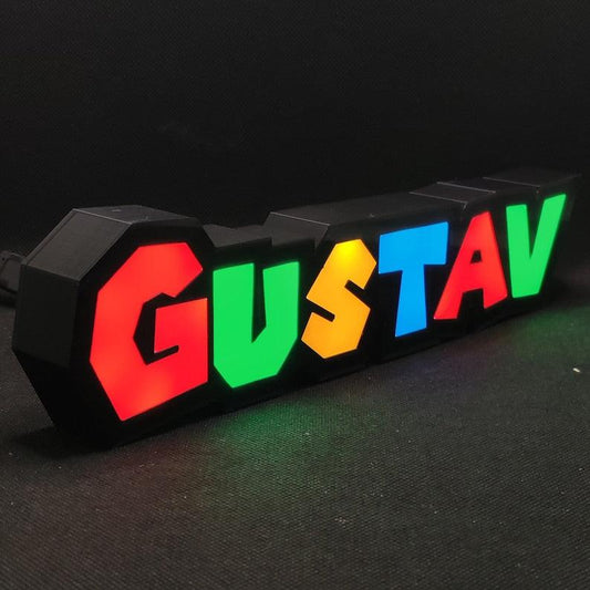 CUSTOM NAME Super Mario Style Neon LED Lightbox - FYLZGO Signs