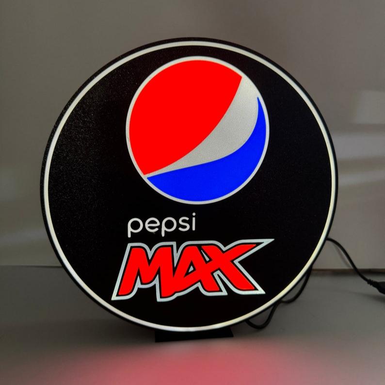 Pepsi max retro logo led light box