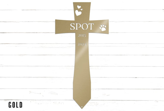 Cross Pet Memorial Pieu de jardin personnalisé | Marqueur funéraire pour animaux de compagnie | Perte d'animaux | Cadeau de sympathie | Art de cour | Décor de jardin | Cadeau pour elle