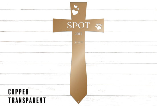 Cross Pet Memorial Personalized Garden Stake | Pet Grave Marker | Pet Loss | Sympathy Gift | Yard Art | Garden Decor | Gift for Her