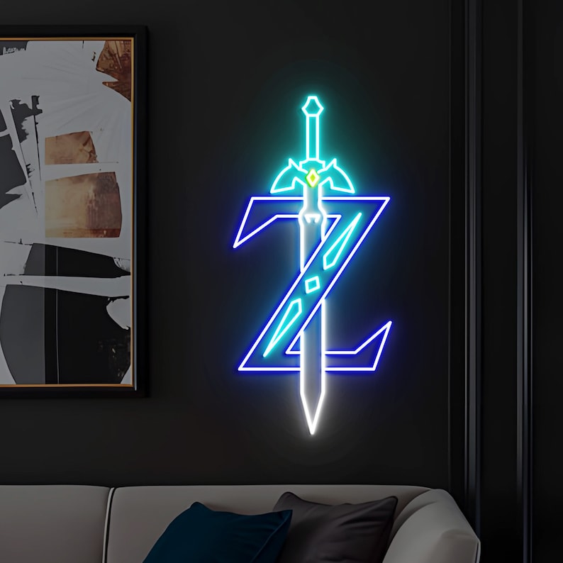 Zelda Master SwordZelda Master Sword Neon Sign, Game Room Wall Decor, Custom Neon Sign, Led Neon Ligth, Master Sword art Decoration